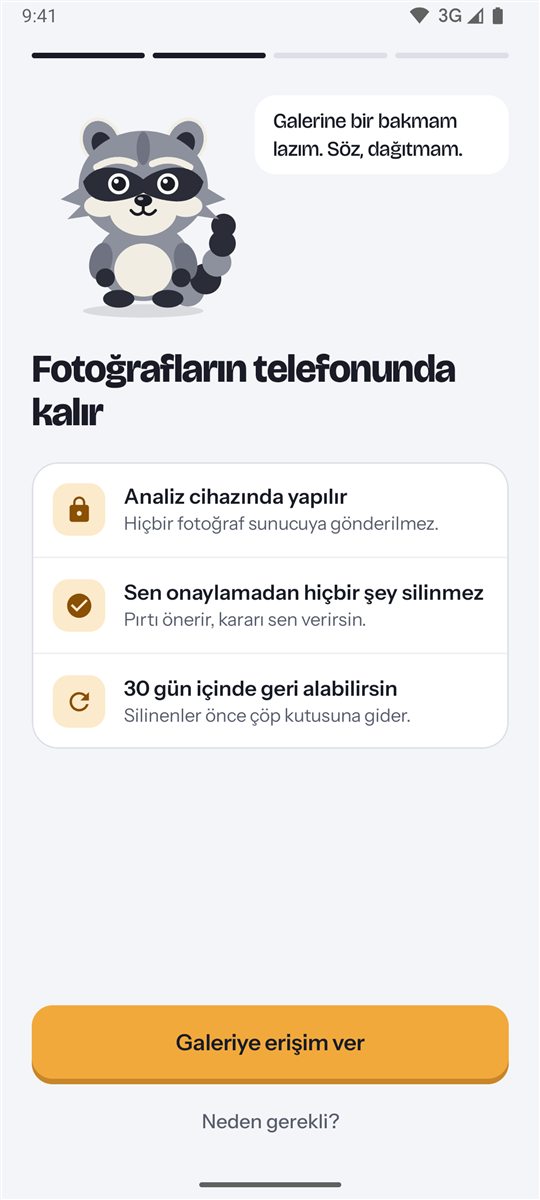 Gizlilik sözleri: analiz cihazda yapılır